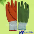 Nylon Knitted Lining Latex Coated Dipped Raised Grain Working Gloves